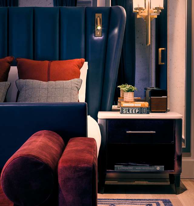 Close up of bed in guestroom at The Mayfair Townhouse