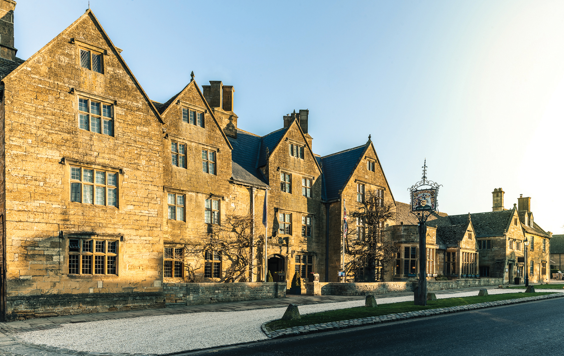 Day time view of Lygon Arms