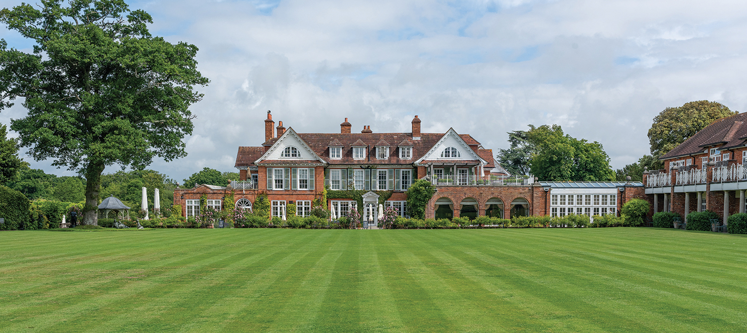 Day time lawn view of Chewton Glen