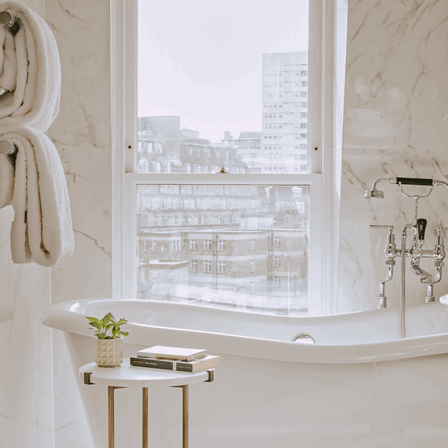 View from bathroom inside Suite at The Mayfair Townhouse
