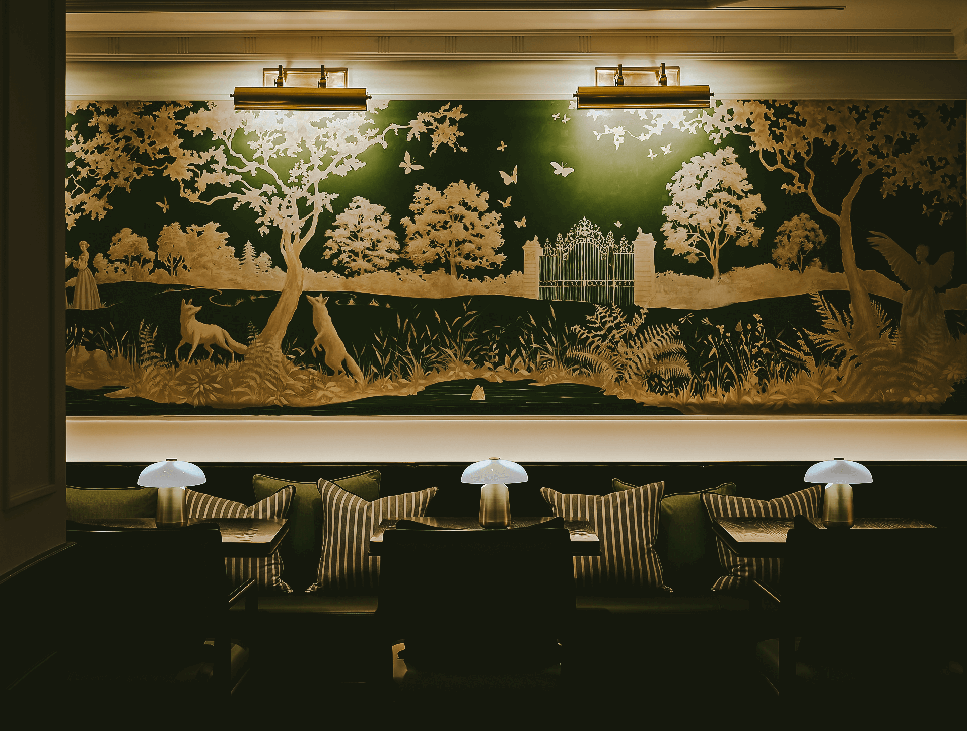 Landscape mural at The Mayfair Townhouse in London