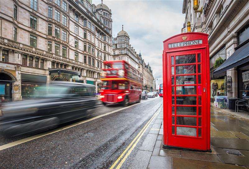 Busy london tourist areas