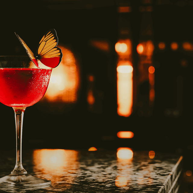 The Dandy Bar butterfly cocktail at The Mayfair Townhouse