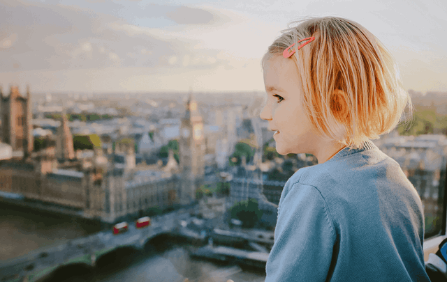 Little Girl Enjoying View Of London